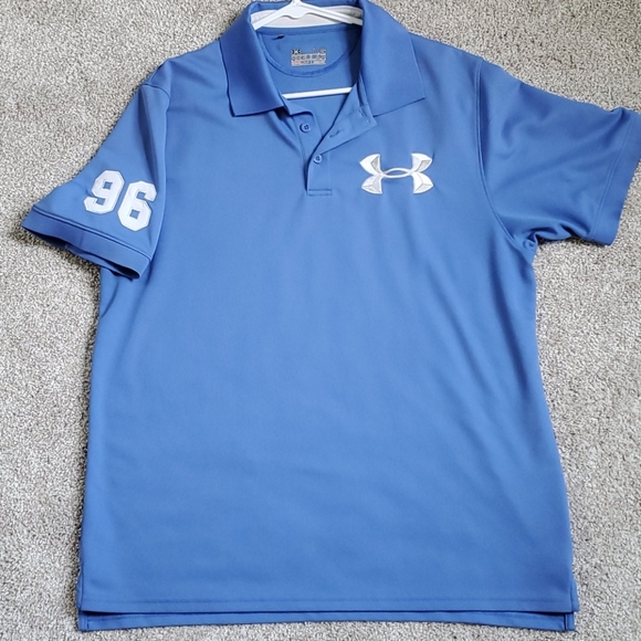 Light Blue UA Heat Gear Polo - Picture 1 of 2